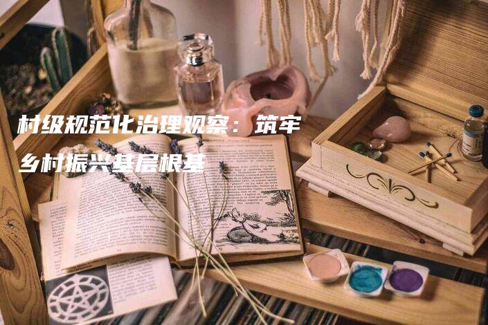 村级规范化治理观察:筑牢乡村振兴基层根基-法制日报